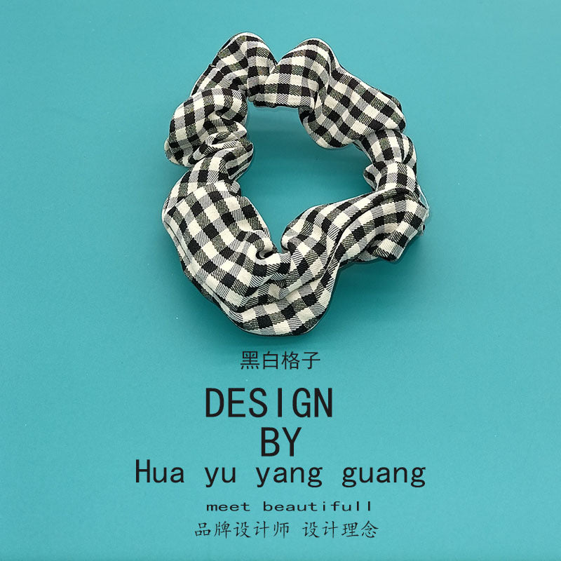 Wholesale Plaid Large Intestine Hair Ties